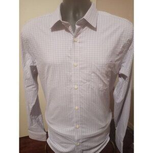 UNTUCKit Men's Shirt Large L Slim Fit Dalton Slim Fit Nylon Elastane Pink Blue